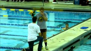 College Swim Meet Proposal Pfeiffer University [upl. by Deanne182]