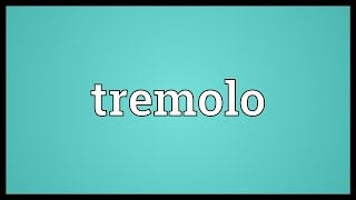 Tremolo Meaning [upl. by Ammej770]