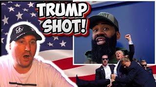 I react to THE MARINE RAPPER TRUMP SHOT [upl. by Laniger]