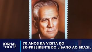 Associação comemora os 70 anos da visita do expresidente do Líbano ao Brasil  Jornal da Noite [upl. by Enirod88]