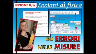 FISICA  ERRORI DI MISURA 89 Legge di propagazione degli errori nelle misure indirette [upl. by Eerihs296]