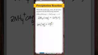 Precipitation Reaction  Ammonium Carbonate  Calcium Chloride [upl. by Gnut408]