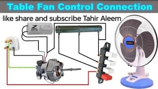 How To Do Wiring Of Table Fan  Table Fan with Resistance Switch and Capacitor  Tahir Aleem [upl. by Dorie]