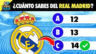 ¿Cuánto Sabes del Real Madrid 🤔 Quiz de Fútbol ⚽️ [upl. by Eirlav]