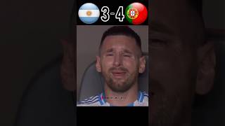 Portugal vs Argentina world Greatest Match Ever in History 🥶😱 ronaldo messi shorts youtube [upl. by Niatsirhc]