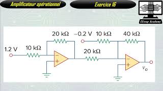 amplificateur opérationnel exercice corrigé 16 [upl. by Eillat]