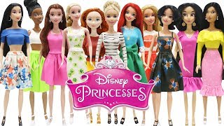 Play Doh Dresses 11 Disney Princesses Inspired Costumes [upl. by Aramas325]