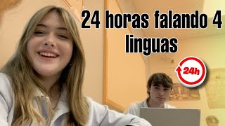 24 HORAS FALANDO 4 IDIOMAS Português Francês Espanhol e Inglês GRAVEI NA MINHA ESCOLA CANADENSE [upl. by Ardnasella597]