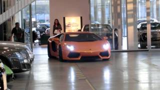 Lamborghini Aventador LP7004 in orange indoor [upl. by Swann]