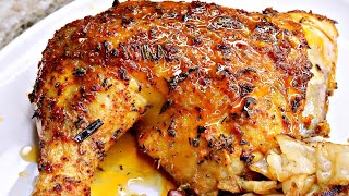 The Secret To Make The BEST JUICY Baked Chicken Quarters in the Oven [upl. by Toni]