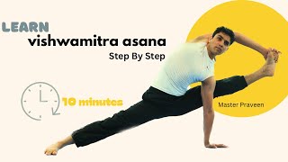 Learn how to do vishwamitra asana  Step by step  Basic to advance [upl. by Mages]