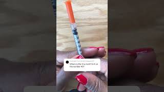 HOW TO LOCATE AMOUNT ON INSULIN SYRINGE pharmacology studentnurse youtubeshorts [upl. by Zacharias]