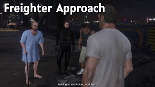 GTA 5  The Merryweather Heist Freighter Approach [upl. by Kistner]