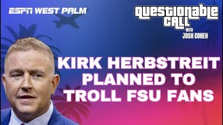 NEW… ESPN College GameDay Analyst Kirk Herbstreit Is Now TROLLING Florida State Football Fans [upl. by Tyrrell899]