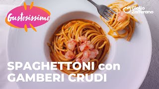 SPAGHETTONI con GAMBERI CRUDIRICETTA da PROVARE😍🍝💜🦐 [upl. by Veradi]