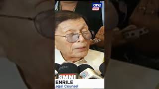 Enrile wants ICC members arrested if they enter PH to probe drug war Enrile ICC [upl. by Hanala]