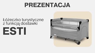 Łóżeczko turystyczne z funkcją dostawki  Caretero Esti [upl. by Otreblig]