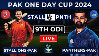 Live  StallionsPAK vs PanthersPAK  9th ODI  Pakistan Champion One Day Cup 2024 cricket live [upl. by Ylrehc274]