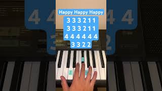 How to play Happy Happy Happy  Easy Piano Tutorial shorts [upl. by Sarkaria370]