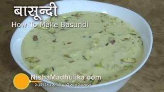 Basundi Recipe Video  How To Make Basundi  Basundi Receipe [upl. by Acirred]