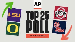 College Football Week 8 AP Top 25 Look Ahead Ole Miss OUT of CFP after losing in Death Valley [upl. by Yanaton]