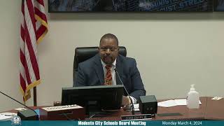 Modesto Board of Education Open Session 0342024 [upl. by Carl379]