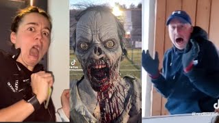 SCARECAM Pranks Reaction 2023 35Funny Scare PranksJumpscareFunny VideosUltrascareImpressions [upl. by Namas]