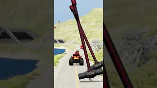 Zombie cars vs 2 giant hammer cars beamng monstertruck [upl. by Resaec]