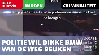 Politie wil dikke BMW van de weg beuken in Utrecht  RTV Utrecht [upl. by Bobbee]