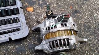 2003 Mazda Protege Alternator Removal [upl. by Anema]