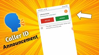 Activate Phone Caller ID Announcement on Your Android Phone [upl. by Leahcimluap]