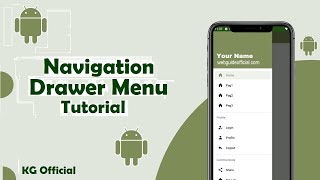 Android Navigation Drawer Menu Material Design  Android studio tutorial [upl. by Gardia244]