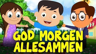 Barnesanger på norsk  God morgen alle sammen med tekst  Norske barnesanger [upl. by Dohsar]