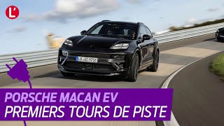 Porsche Macan EV 2024 Premiers tours de piste [upl. by Nauj]