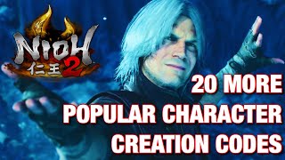 Nioh 2 仁王2  20 More Popular Character Creation Codes 3 [upl. by Baram]