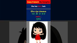 Know Your Hair Colours In Frencheasy frenchshortsentencesdescribe hair colours vocab [upl. by Kwapong]