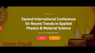 RECENT TRENDS IN APPLIED PHYSICS amp MATERIAL SCIENCE [upl. by Erdnad]