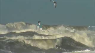 winter swell windsurfing Scheveningen beach [upl. by Rosy]