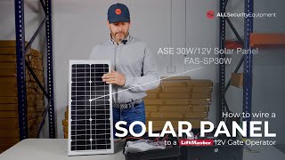 Wiring Solar Panel to LiftMaster 12V Gate Operator  All Security Equipment [upl. by Enisaj]