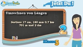 Längen umrechnen  mm cm dm Meter km  Klasse 5 ★ Übung 2 [upl. by Winton25]