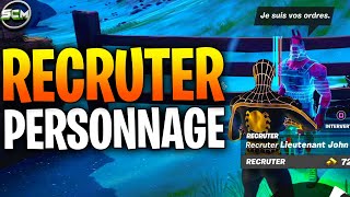 RECRUTER UN PERSONNAGE ET PARCOURIR 1000 M EN SA COMPAGNIE FORTNITE EMPLACEMENT PERSONNAGE FORTNITE [upl. by Neri65]