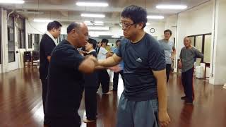 Zeng Xiang Bo 曾祥柏Tai Chi Push Hands instruction Releasing [upl. by Dominus]