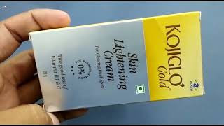 KOJIGLO Gold  KOJIGLO Gold Skin Lightening Cream  KOJIGLO Gold Cream Uses Side effects benefits [upl. by Marysa]