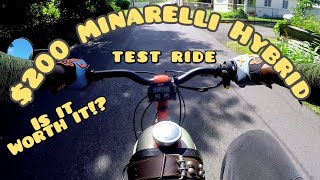 motorized bike Minarelli Hybrid first ride [upl. by Lacee]