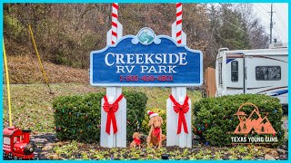 Creekside RV Park in Pigeon Forge TN Walkthrough and Review [upl. by Haduhey]