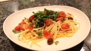 Linguine with Anchovies Capers and Olives [upl. by Johen124]