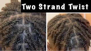 How To Two Strand Twist short hair Starter Locs [upl. by Finnie]