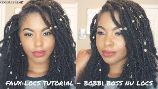 The BEST Crochet Faux Locs  No Braiding  Bobbi Boss Nu Locs  Divatresscom [upl. by Aicirtan382]