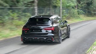 1052HP Widebody Audi RS6 C8 Stage X MMS Power Division  REVS and Crazy Accelerations [upl. by Edmunda188]