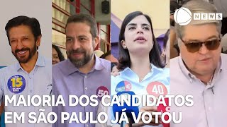 Maioria dos candidatos em São Paulo já votou [upl. by Alemaj]